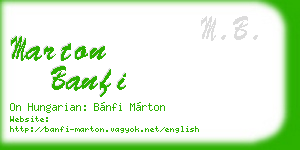 marton banfi business card